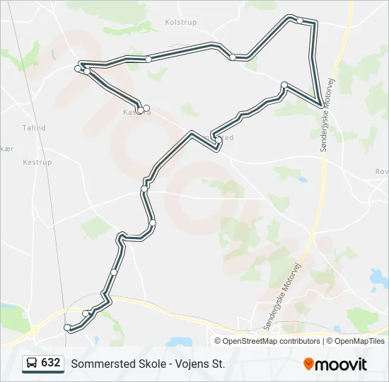 632 Bus Line Map