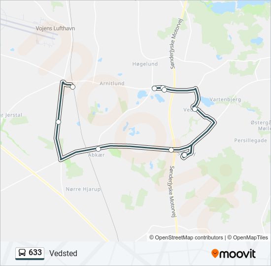 633 bus Line Map