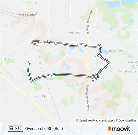 633 Bus Line Map
