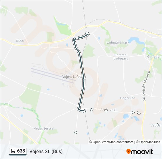 633 bus Line Map