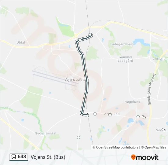 633 Bus Line Map