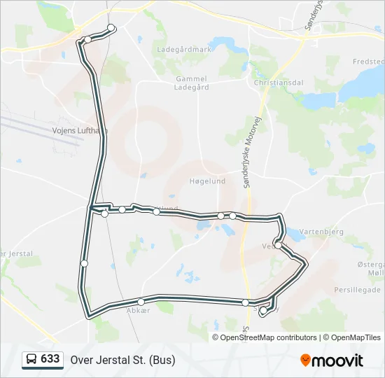 633 Bus Line Map