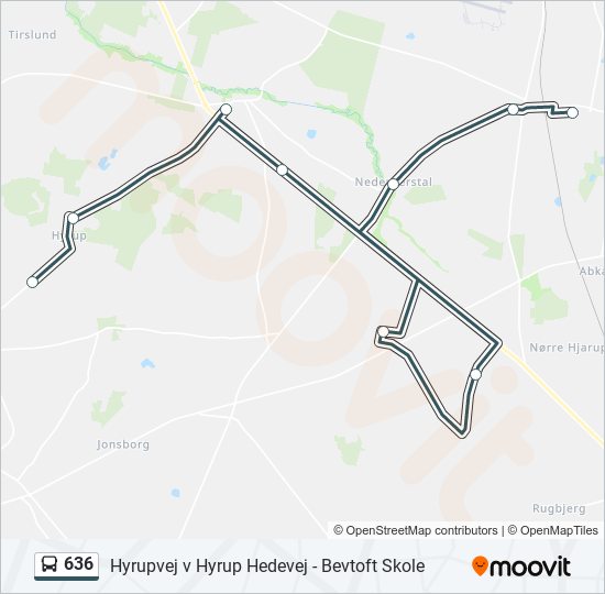 636 bus Line Map