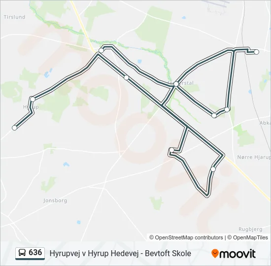636 Bus Line Map