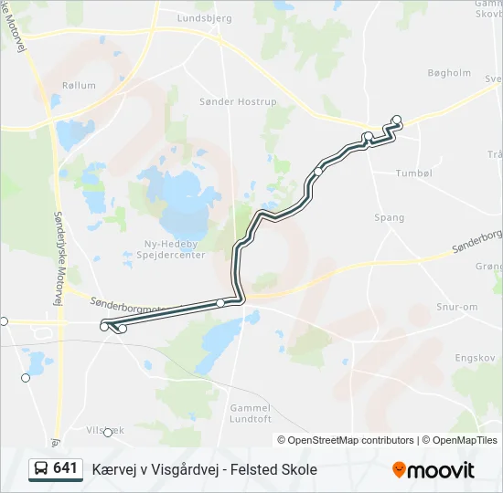 641 Bus Line Map