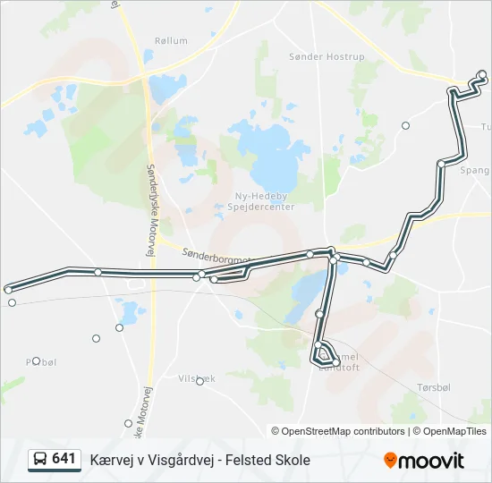 641 Bus Line Map