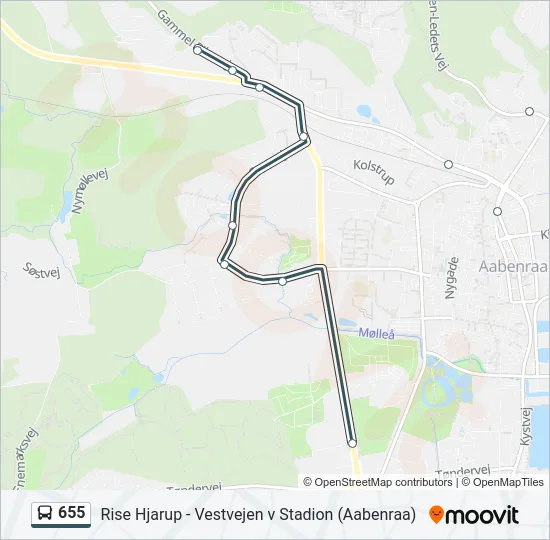 655 Bus Line Map