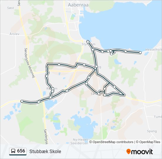 656 bus Line Map