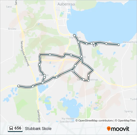 656 Bus Line Map