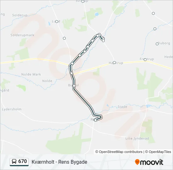 670 Bus Line Map