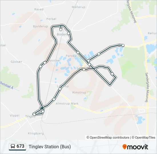 673 Bus Line Map