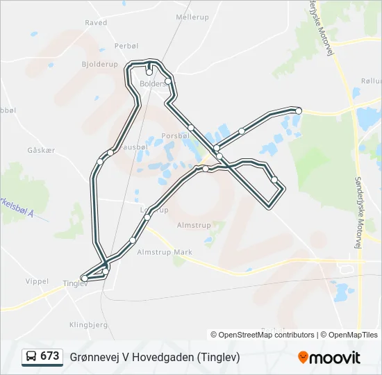 673 Bus Line Map