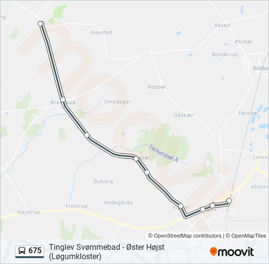 675 bus Line Map