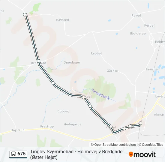 675 Bus Line Map