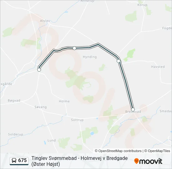 675 Bus Line Map