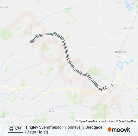675 Bus Line Map