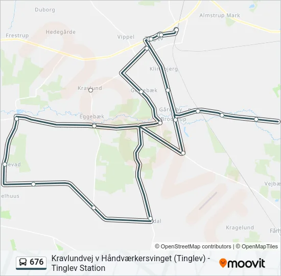 676 Bus Line Map