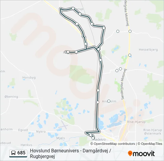 685 Bus Line Map