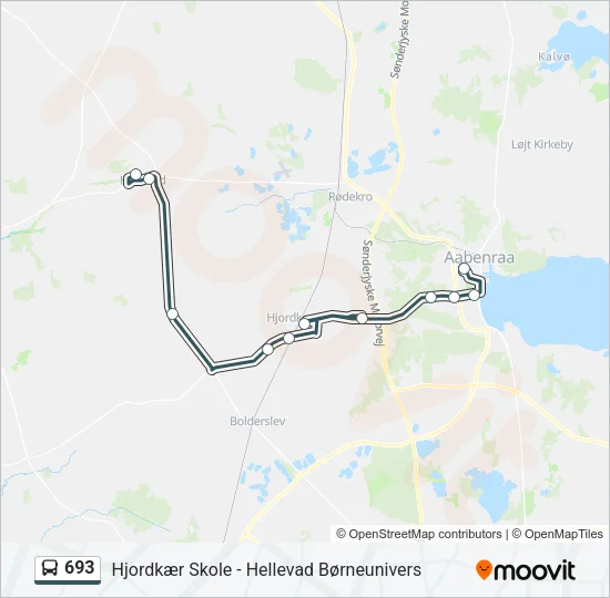 693 Bus Line Map