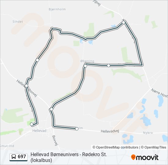 697 bus Line Map