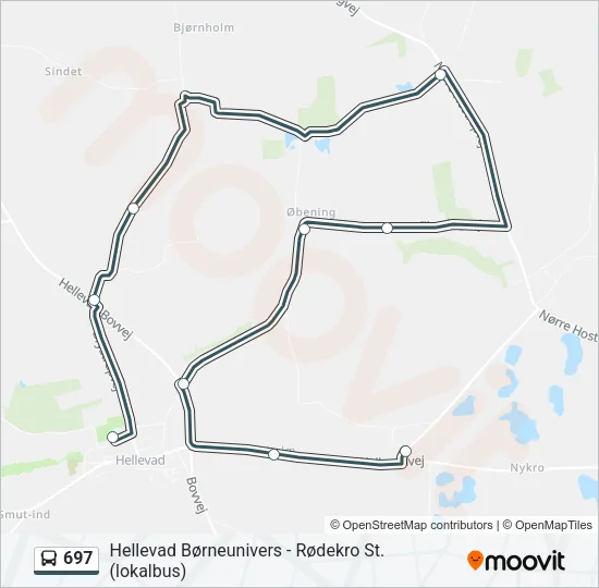 697 Bus Line Map