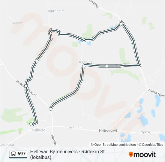 697 Bus Line Map