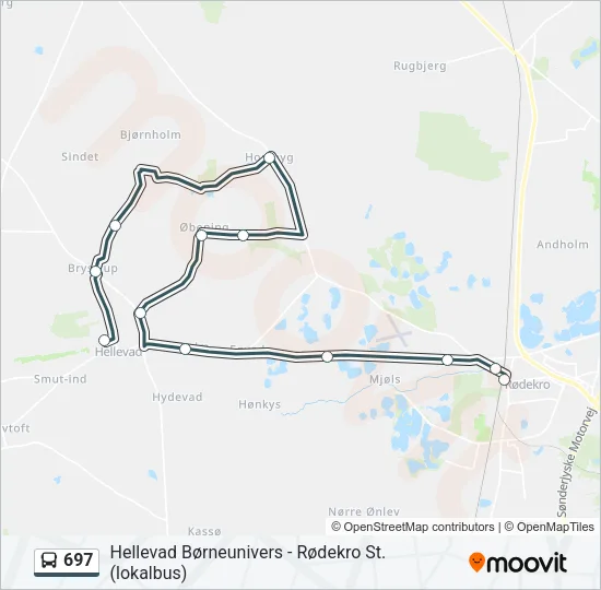 697 Bus Line Map