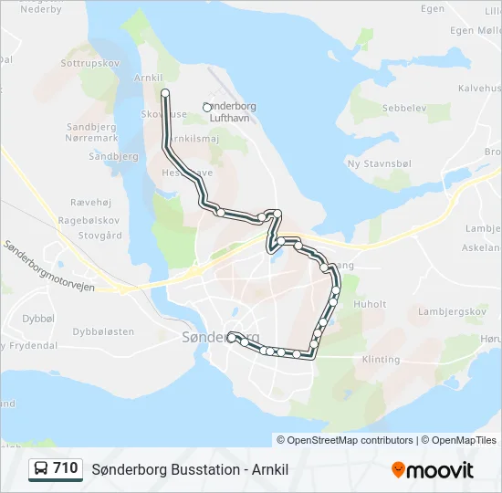 710 Bus Line Map