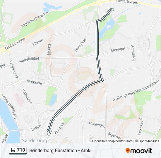 710 Bus Line Map