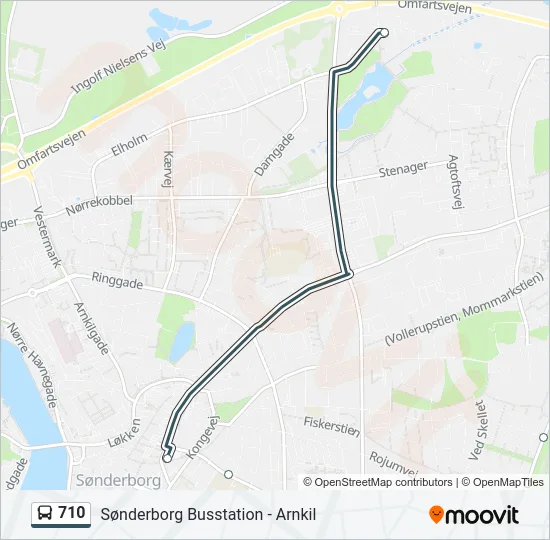 710 Bus Line Map