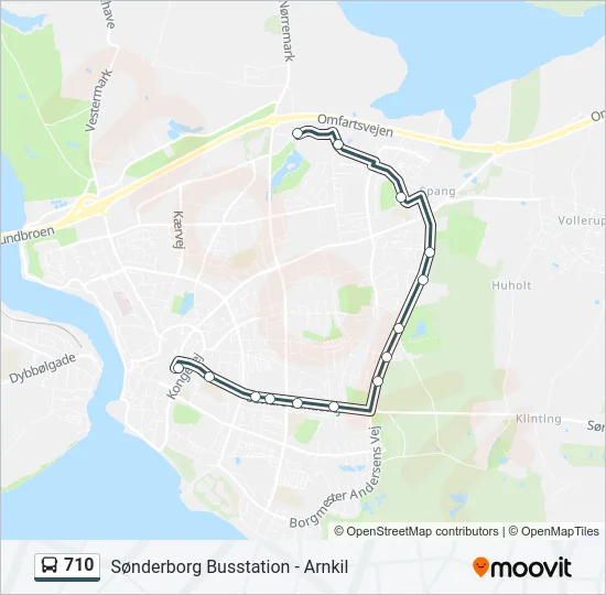 710 Bus Line Map