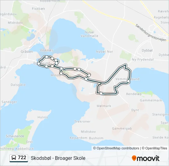 722 Bus Line Map