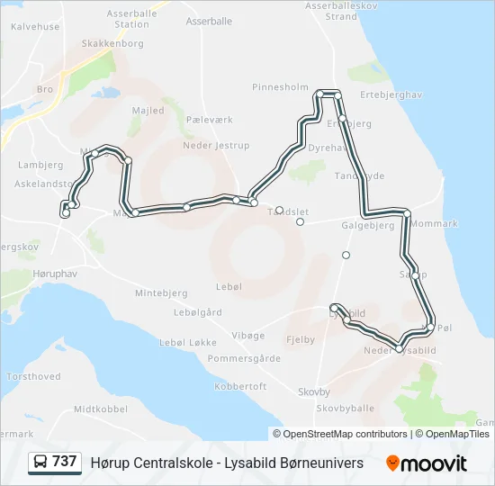 737 Bus Line Map