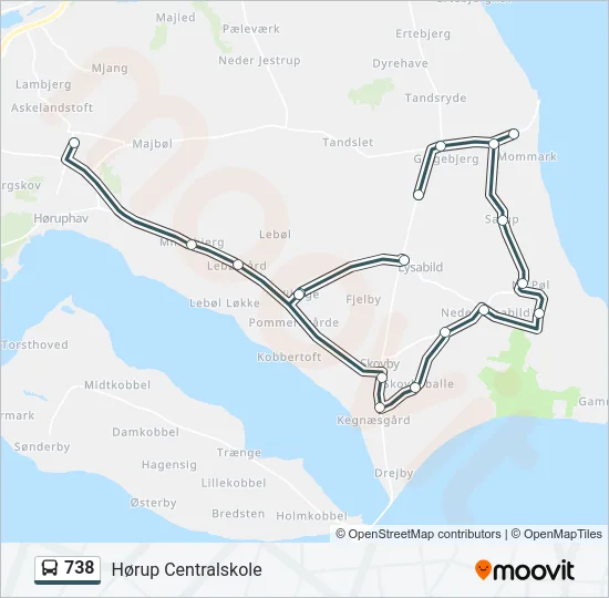 738 Bus Line Map