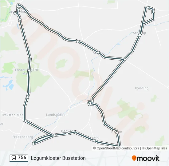 756 Bus Line Map