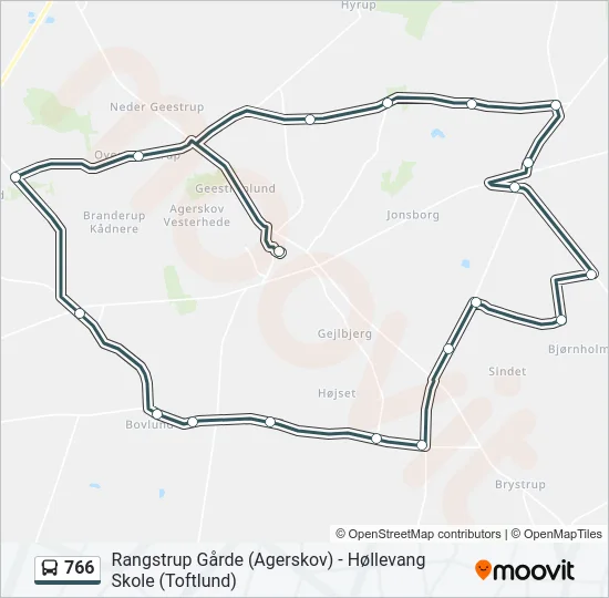 766 Bus Line Map