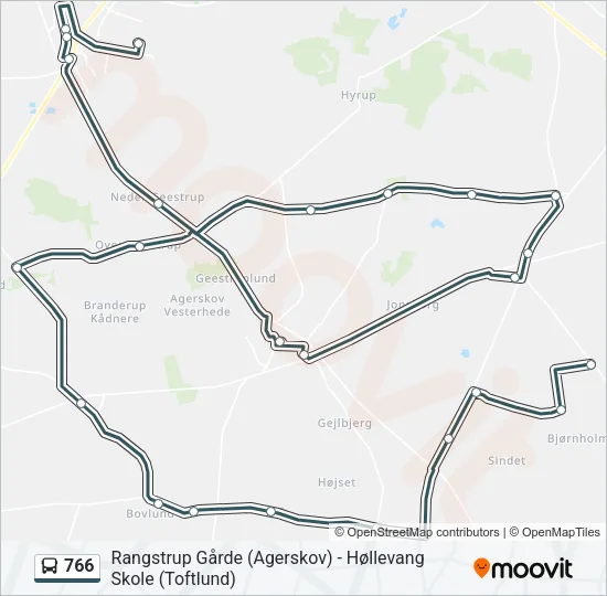 766 Bus Line Map