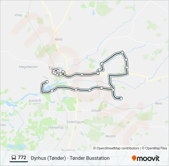 772 Bus Line Map