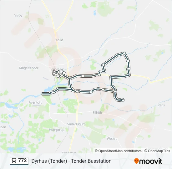 772 Bus Line Map