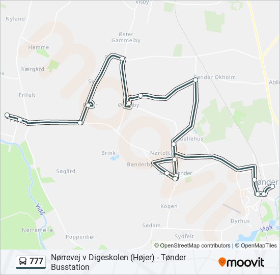 777 bus Line Map