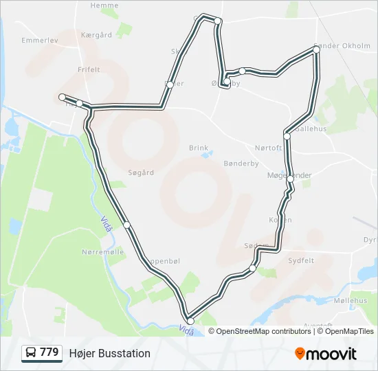 779 Bus Line Map