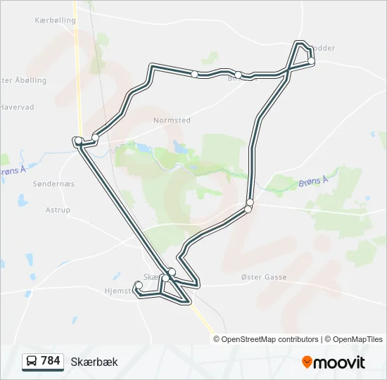 784 Bus Line Map