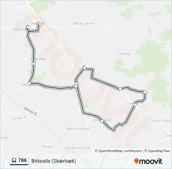 786 Bus Line Map