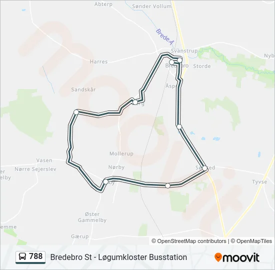 788 Bus Line Map