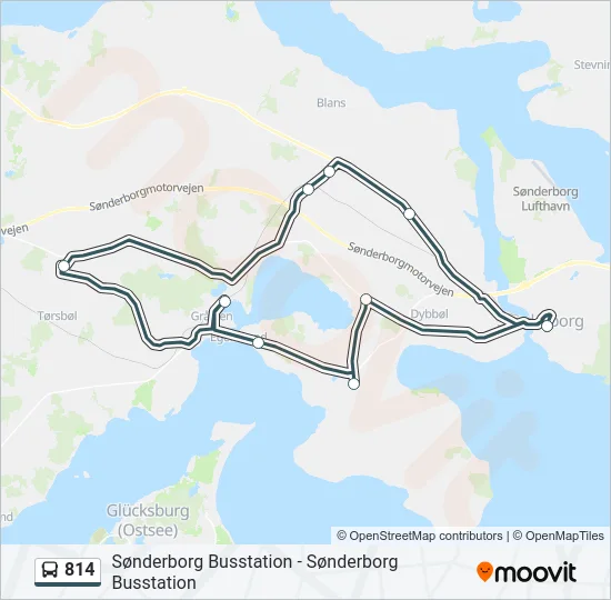 814 Bus Line Map