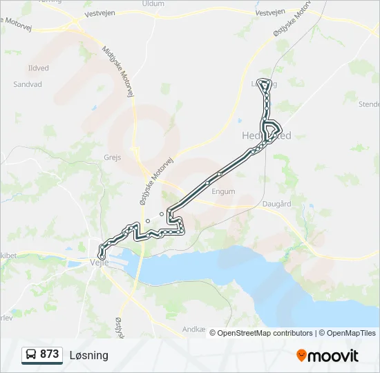 873 Bus Line Map