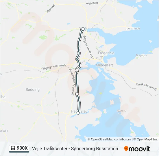 900X Bus Line Map