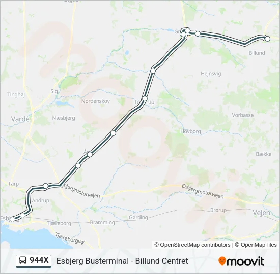 944X Bus Line Map