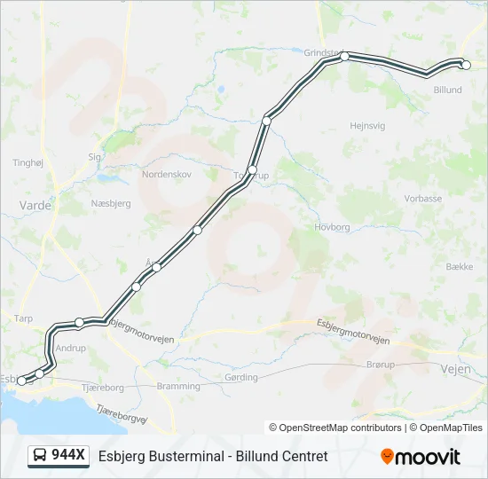 944X Bus Line Map