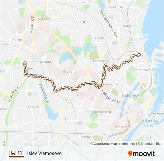 12 Bus Line Map